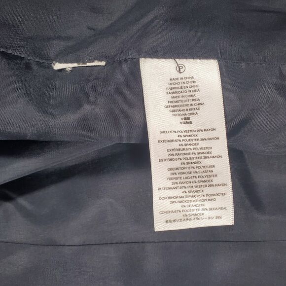 Michael Kors Women’s Blazer Size 4 Navy Blue Ruched 3/4 Sleeve Lined Classic - Picture 6 of 13